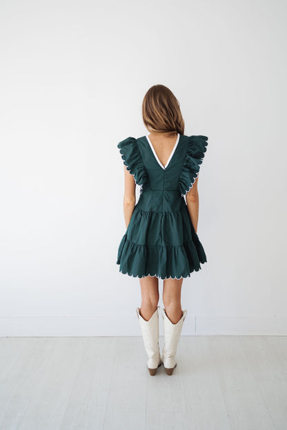 Paisley Dress - Hunter Green - FINAL SALE